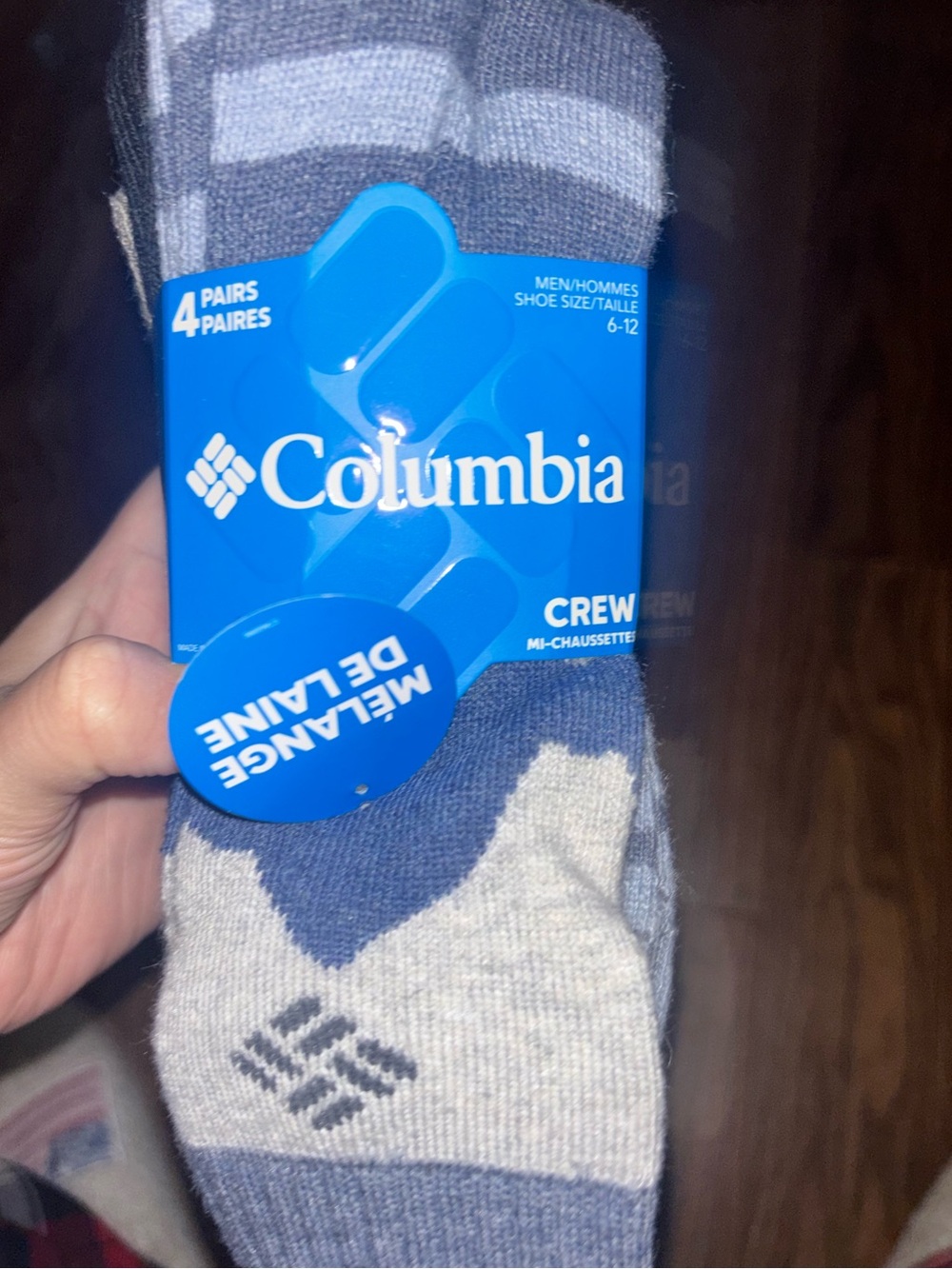 Columbia Men's 4-Pack Crew Socks designed for shoe sizes 6-12